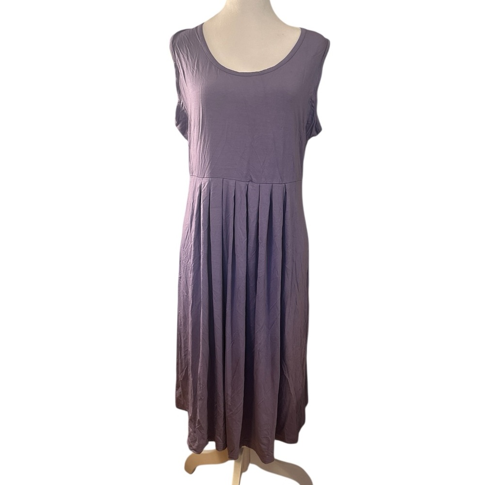 Women’s Casual Loose Purple Sleeveless Dress